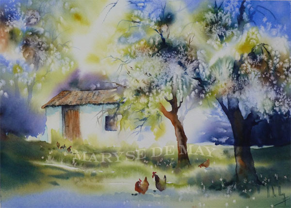 paysage de printemps par Maryse de May paysage de printemps par Maryse de May